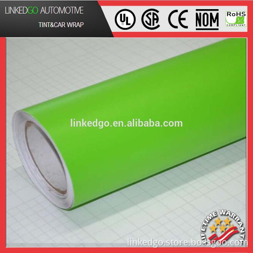 Professional Green car wrap vinyl 1.52*30M air bubble free matte vinyl wrap